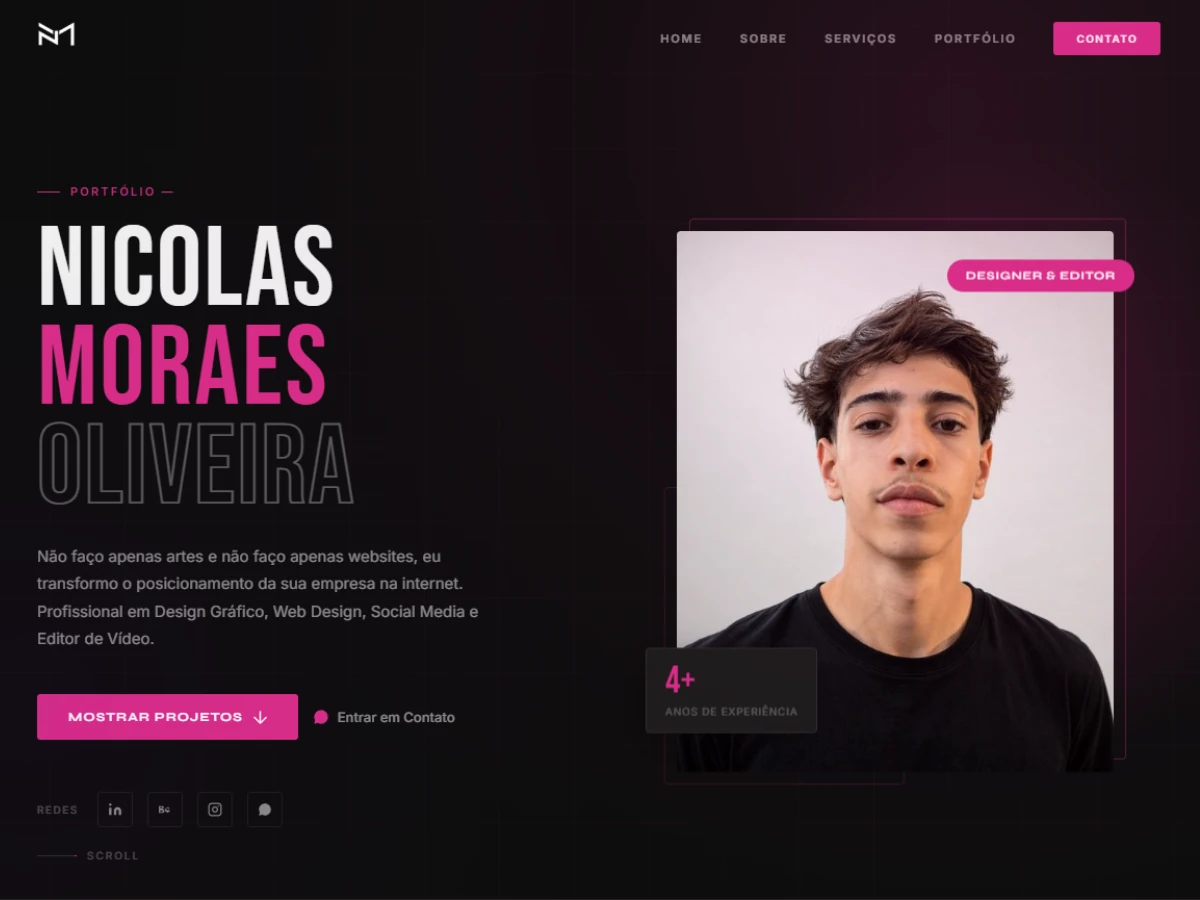 Meu portfólio de trabalho web
